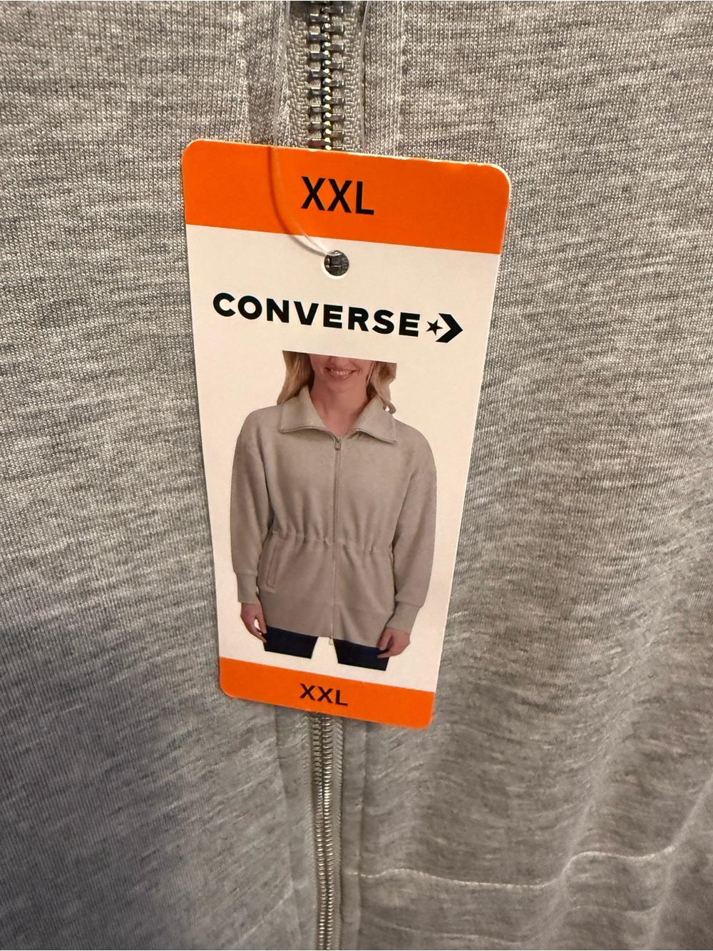Converse Gray Zip-Up Jacket - Picture 2 of 9
